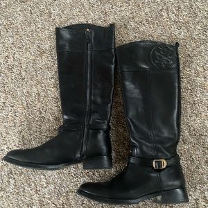 Black Tory Burch riding boots